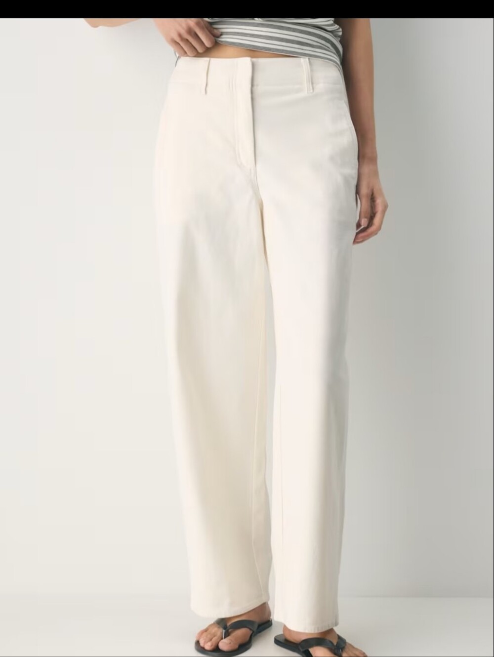 Aritzia Wilfred Free Ascendant Pant Light Birch Wide Leg Utility  sz 8
